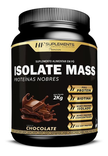 Isolate Mass Hipercalorico Proteinas Nobres 2kg Chocolate