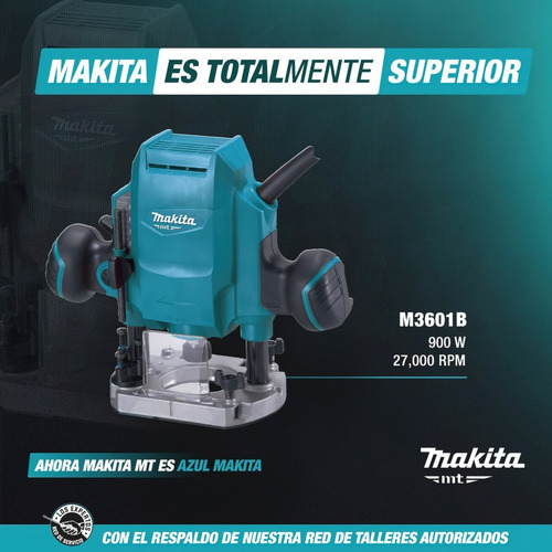 Imagen 5 de 10 de Fresadora Router Madera Makita Herramientas Rebajador M3601