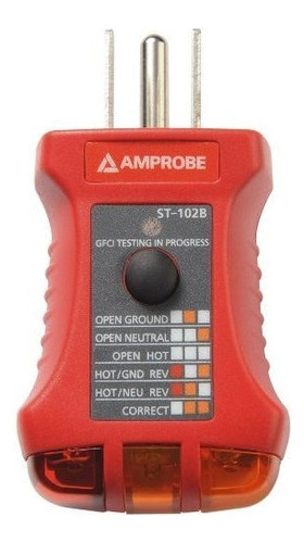 Probador Del Zocalo De Amprobe St102b Con Gfci