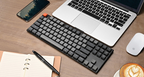 Imagen 3 de 4 de Keychron K1 Low Profile 87 Keys White Led Brown Switches