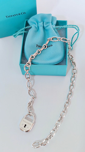 Tiffany & Co. Collar Candado Plata Fina Original 925