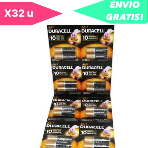 Pilas Aa Duracell X32 Unidades - Alcalinas - Envio Gratis