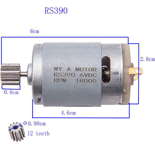Weelye 390 18000 Rpm Motor Eléctrico Rs390 Accesorio De Moto