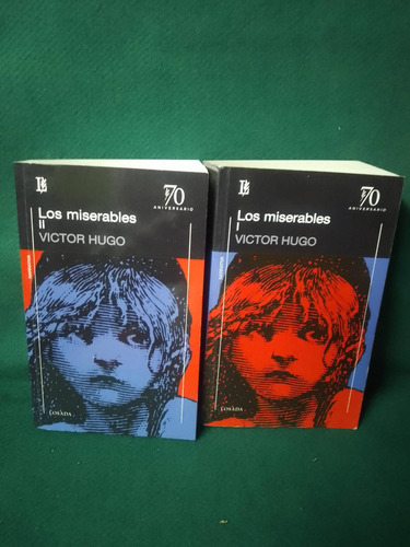 Libro Los Miserables 2 Tomos Víctor Hugo 70 Aniversario 