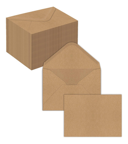 Envelopes De Convite Kraft, Pacote Com 100, Tamanho A1 (3,6