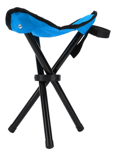 Taburetes De Camping Plegables Azules, Taburete Trípode, Por