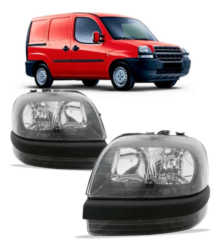 Par Farol Doblo C/ Auxiliar 2002 A 2009 Fumê