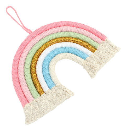 Rainbow Wall Decor Macrame Woven 7 Colors Hand Woven Hanging