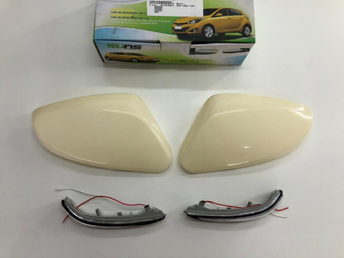Par Capa Retrovisor Hb20 C/ Seta Pisca 12/16 Primer Pintura