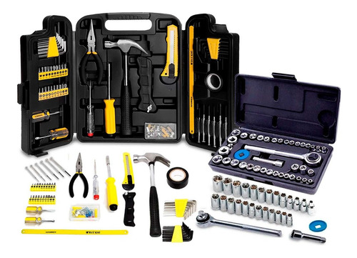 Imagem 1 de 5 de Jogo Kit Caixa Ferramentas 175 Pçs Estojo Plastico Maleta