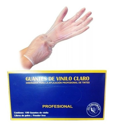 Guante Mediano De Vinilo  Desechable