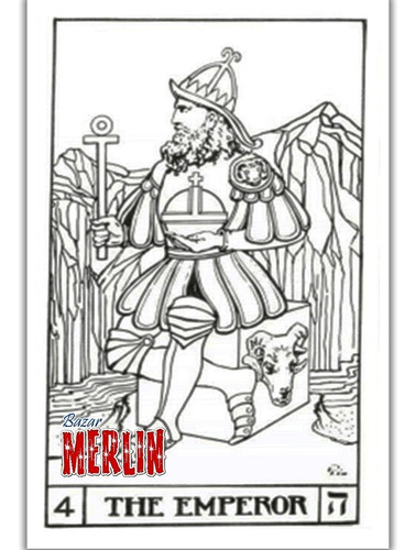Cartas De Tarot Para Colorear O Iluminar - 7 X 11 Cms