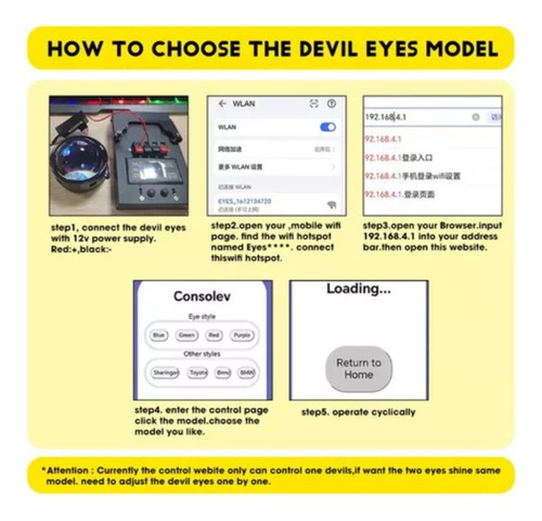 Faro Usb De Ojo De Diablo Demonio De Ojos Malvados, Luces
