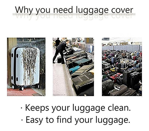 Funda P Maleta Protector Elastica Equipaje Viaje Cubierta 02 L