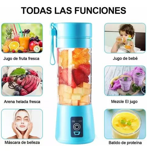 Licuadora - Vaso Portátil para Proteínas Jugos Recargable