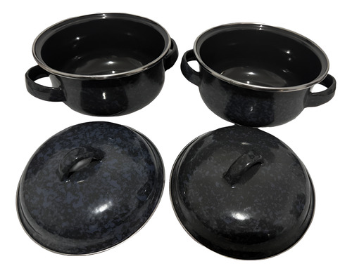 Budinera 14cm 2 Piezas Negro