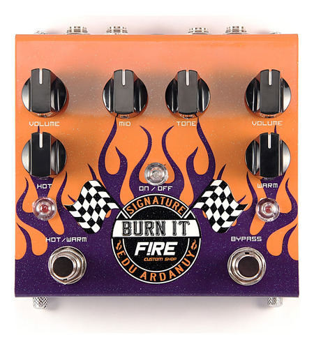 Pedal De Efeito Guitarra Edu Ardanuy Signature Fire Cor Laranja-claro