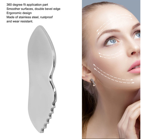 Tabla De Masaje Gua Sha De Acero Inoxidable Yuyte Facial Ski