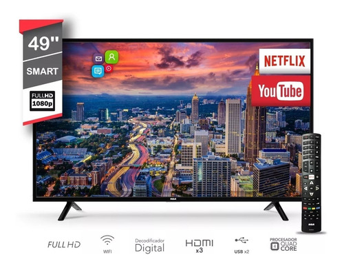 Smart Tv 49  Rca Led Full Hd Netflix Youtube 1080p