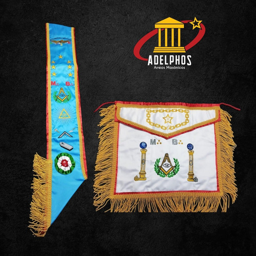 Arreos Maestro Masón 3 Rito Nacional Mexicano