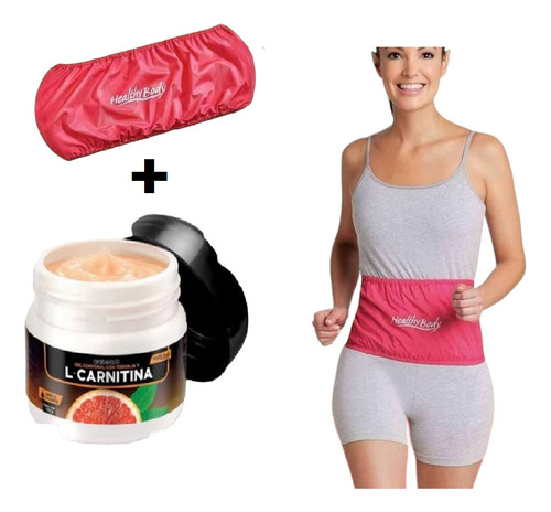 Faja De Vinil Rosa Xg + Gel Corporal Toronja L-carnitina 