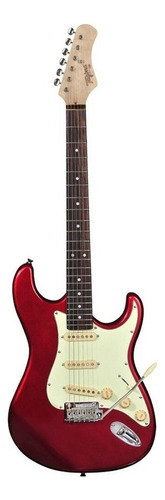 Guitarra Tagima T635 DF/mg Stratocaster, color rojo metálico, diapasón, material de diapasón, guía para la mano derecha