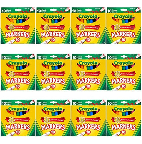 Crayola Broad Line Markers Bulk, 12 Paquetes De Marcadores C