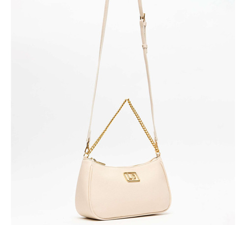 Bolsa Shoulder Lança Perfume Chain In25 Bege Feminino