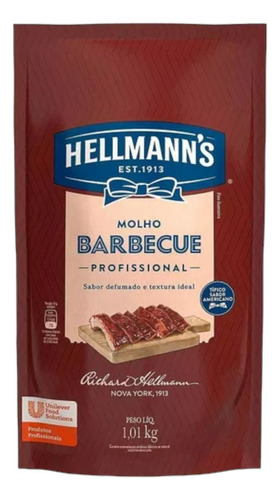Molho Barbecue Uso Profissional Hellmann's Em SachĂȘ 1.01 Kg