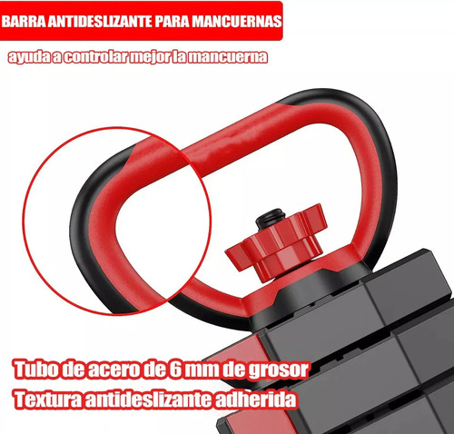 Mancuernas Y Pesas Barra Recta Ejercicio Kit Ajustables 30kg