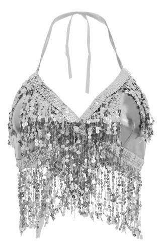 L Sujetador De Danza De Vientre Con Borlas Lentejuelas Tops