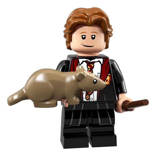 Lego Minifigura Ron Con Scabbers Harry Potter Coleccionable 9 Ron Weasley