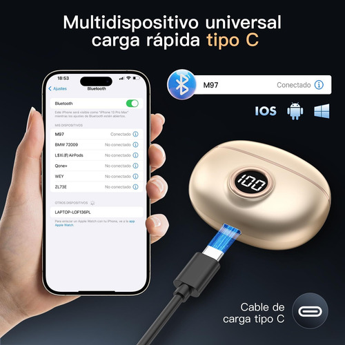Bluetooth Audífonos Conducción Osea Inalambricos Deportivos