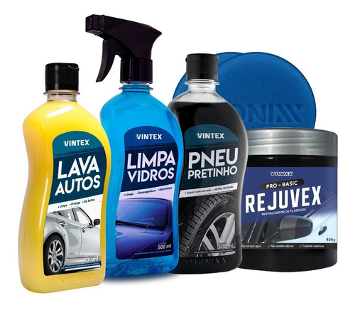 Kit Limpeza Automotiva Vintex By Vonixx - 500ml