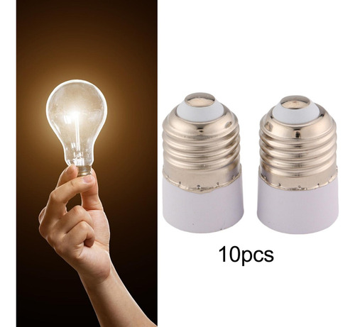 10 Uds E27 A E14 Adaptador De Enchufe Convertidor Resistente