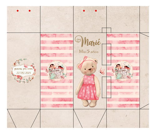 Souvenir Caja Difusor Prearmada Personalizada X 10 Un