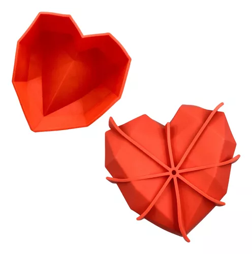 CORAZON 3D LOW poly MOLDE GRATIS