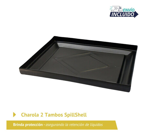 Plataforma Berma (charola) Contención De Derrames 2 Tambos Negro (Usado)