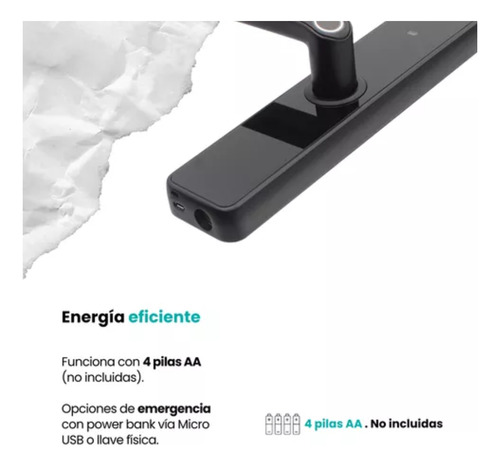 Cerradura Digital Inteligente Negro Huella Codigo Ttlock App Negro