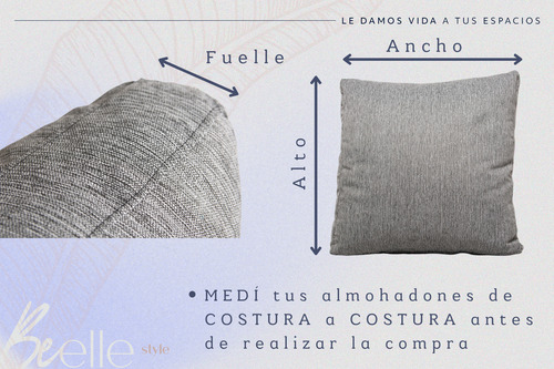 Almohadón Chenille Antidesgarro Sillón Algarrobo 50x50x10 Cm Gris Medio Chenille Antidesgarro