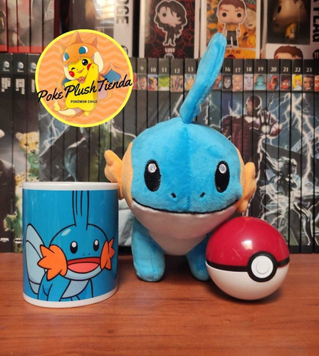 Imagen 2 de 3 de Peluche Pokemon Mudkip Promo Tazón Y Pokebola