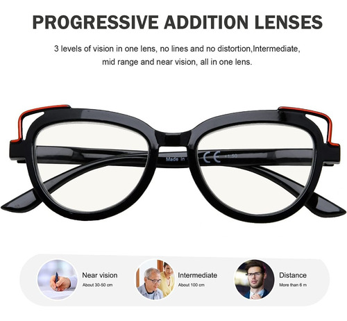 Eyekepper 4-pack Multifocal Gafas De Lectura Azul Bloqueo De