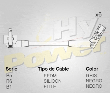 Jgo Cables Bujia Elite Ford Ranger 3.0l 6cil 2000 Negro