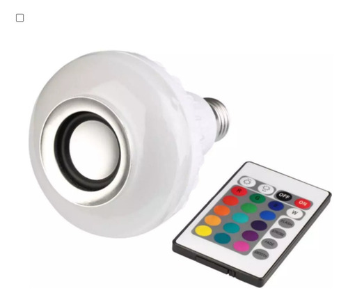 Lampada Caixinha De Som Bluetooth Rgb Music Bulb Controle