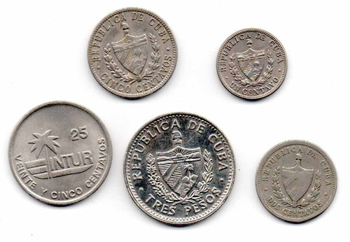 Cuba Set De 5 Monedas  