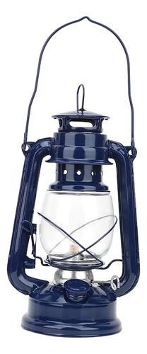 Blue Vintage Kerosene Iron Lantern Oil Party Pub Decoration