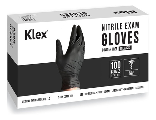 Klex Guantes De Examen De Nitrilo, De Grado Medico, Sin Polv