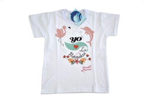 Remera Yo Amo La Naturaleza Nena Mundo Marino