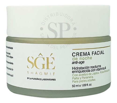 Crema Facial Anti Age Noche Shagmie Hidratante Vit A 50 Ml