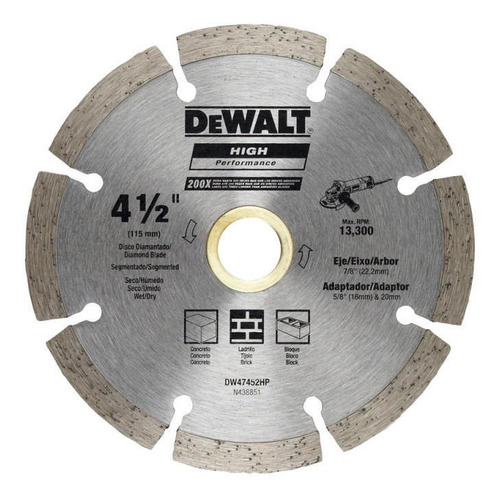 Disco Diamantado Segmentado Dewalt Dw47452hp